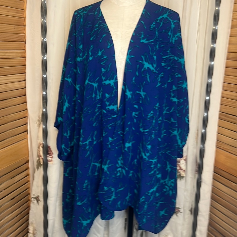 Maggie Barnes cover up 5X 34/36W purple/green